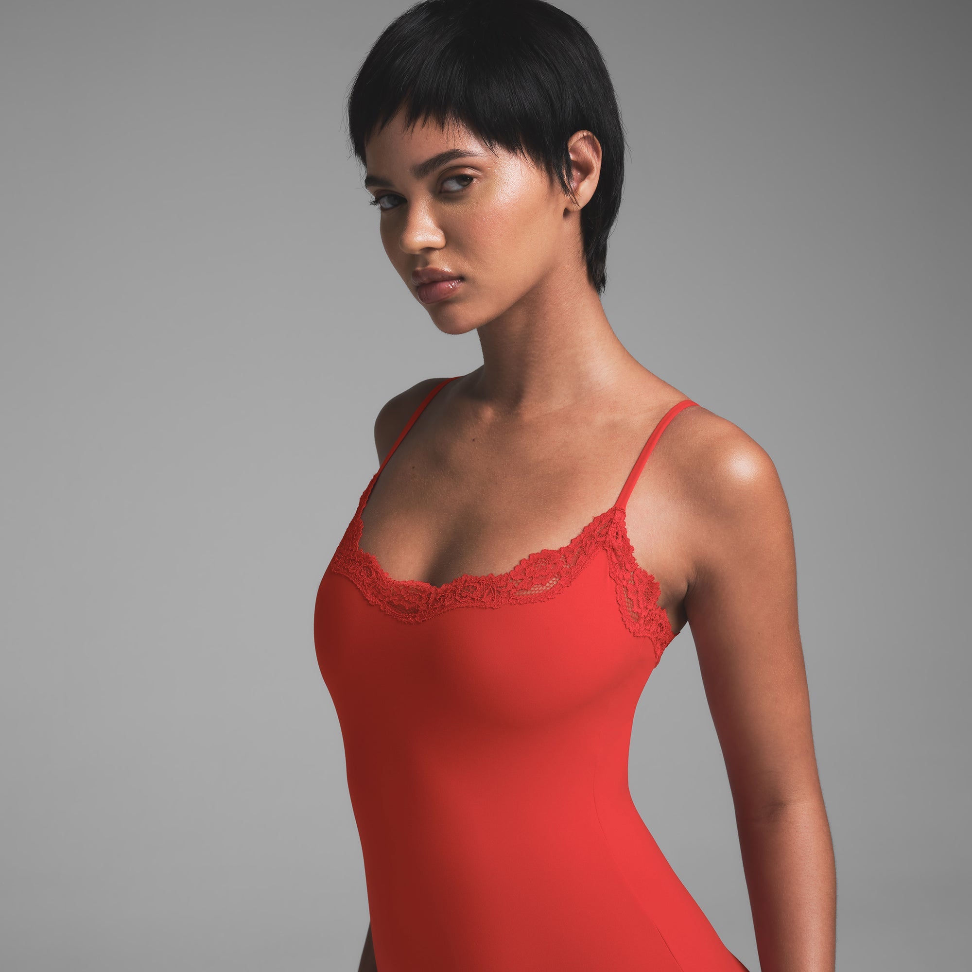 FITS EVERYBODY LACE LONG SLIP DRESS | CAYENNE