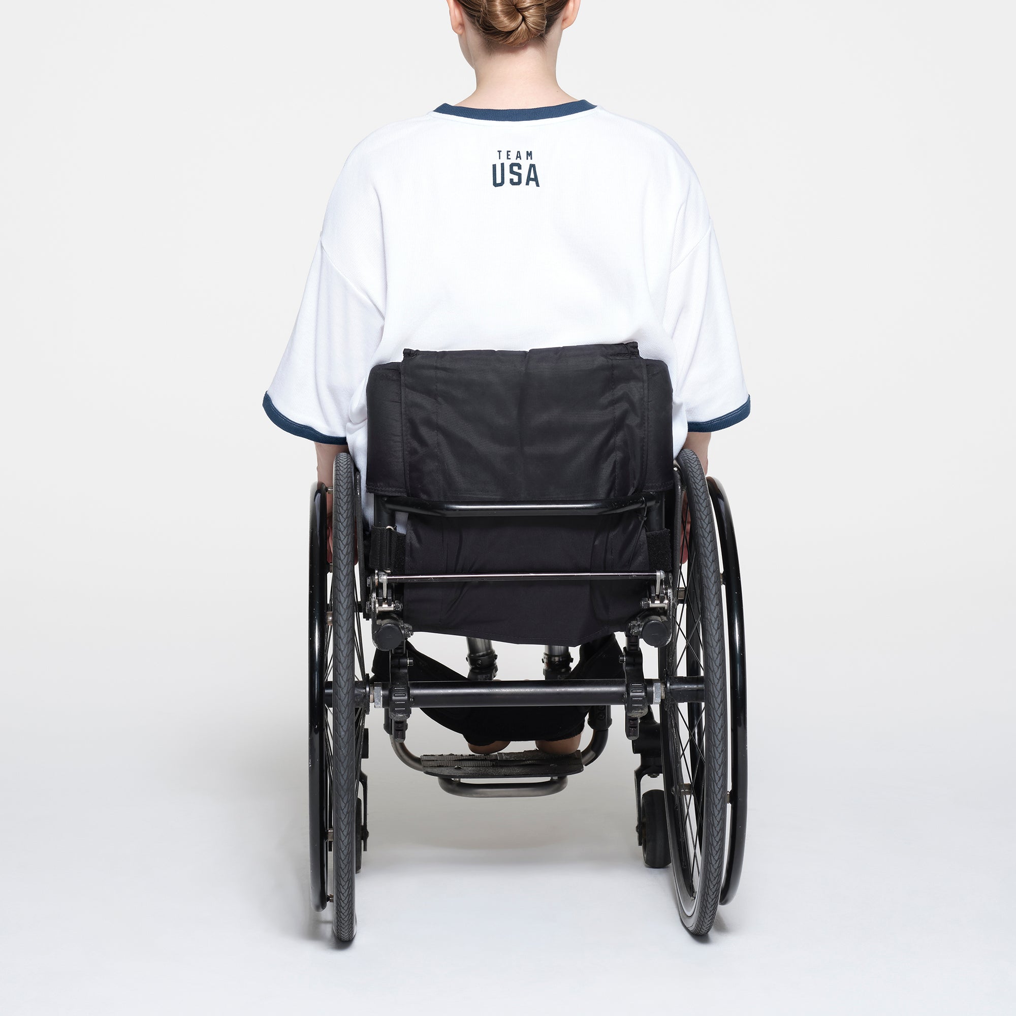 SKIMS FOR TEAM USA COTTON RIB PARALYMPIC T-SHIRT MINI DRESS | WHITE