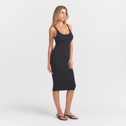 Cotton Rib Tank Midi Dress