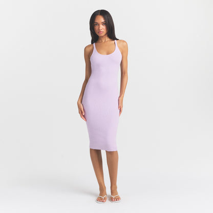 Cotton Rib Tank Midi Dress