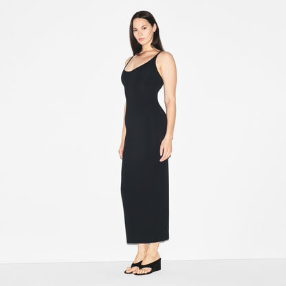 Smooth Layers Scoop Neck Long Dress