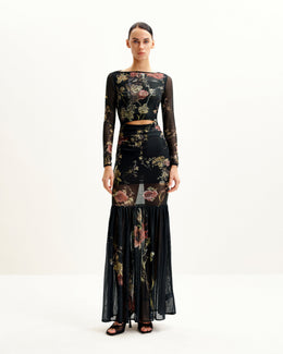 Alicia Printed Mesh Dress - Multicolor