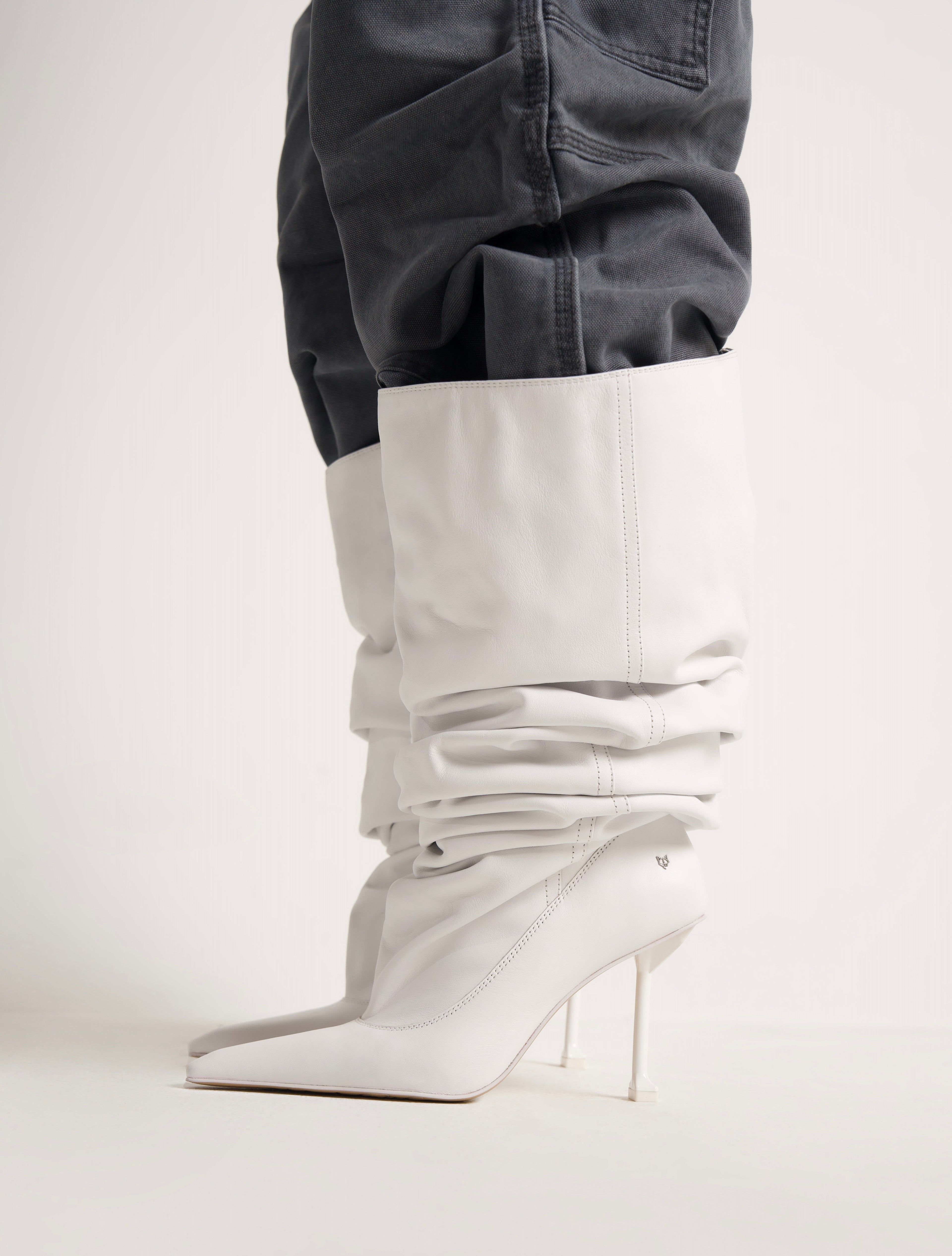 Vern White Nappa Cow Leather