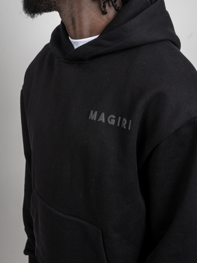 Magiri Core Puff Printed Hoodie & Joggers Tracksuit in Black