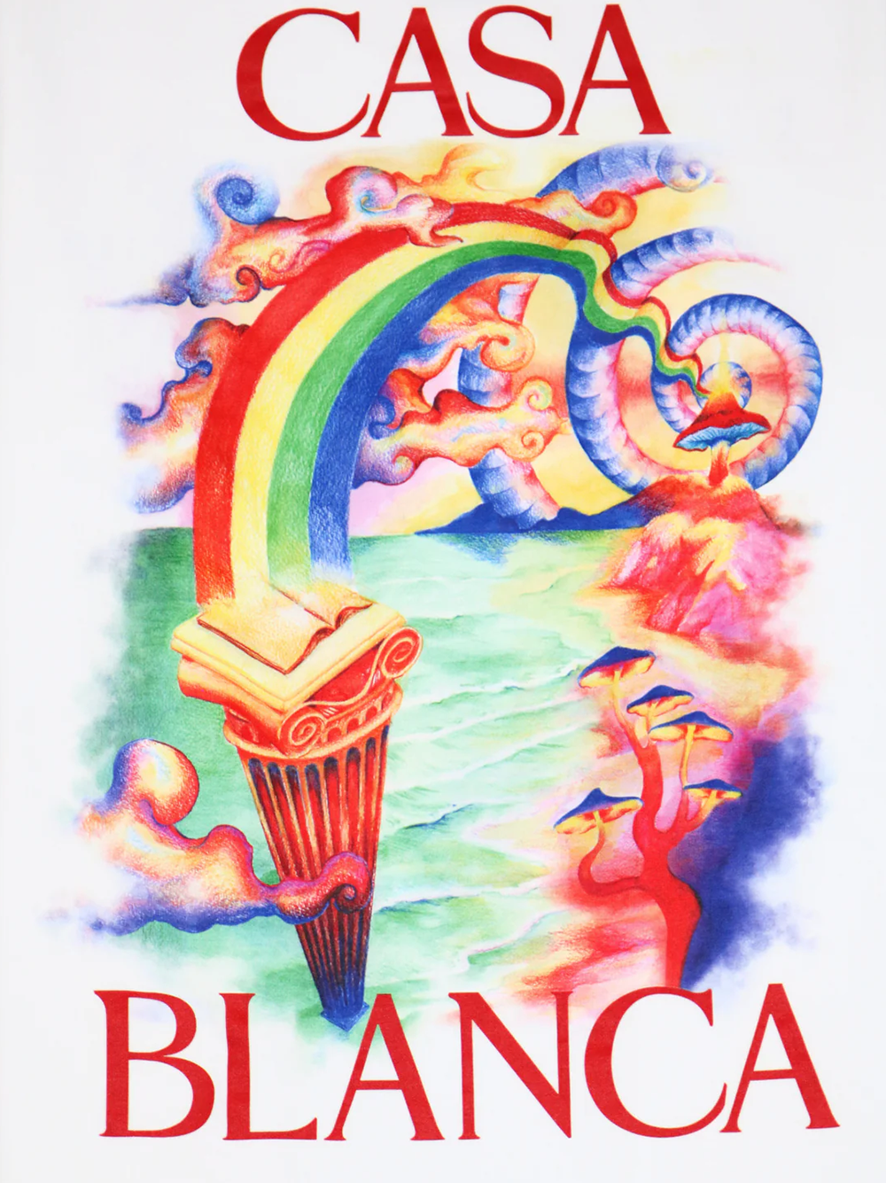 Casablanca Nature Teacher Printed T-Shirt in White