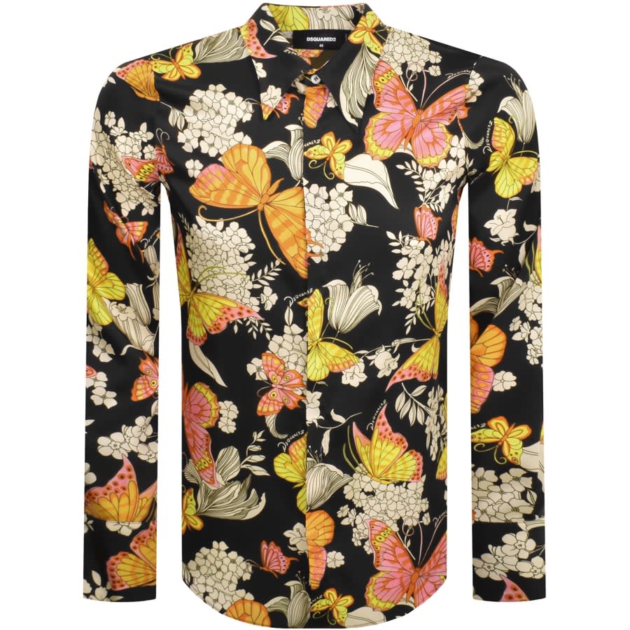 DSQUARED2 Butterfly Long Sleeve Shirt Brown