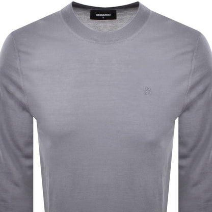 DSQUARED2 Crew Neck Knit Jumper Grey