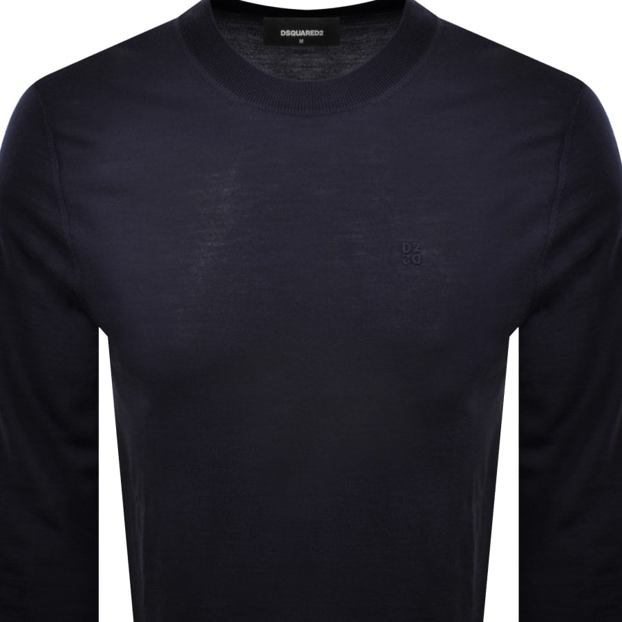 DSQUARED2 Crew Neck Knit Jumper Navy