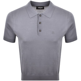 DSQUARED2 Knit Polo T Shirt Grey