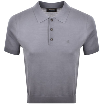 DSQUARED2 Knit Polo T Shirt Grey