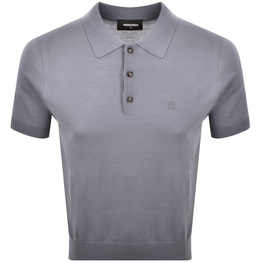 DSQUARED2 Knit Polo T Shirt Grey