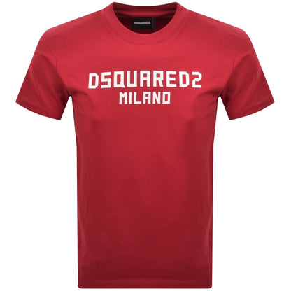 DSQUARED2 Logo Cool Fit T Shirt Red