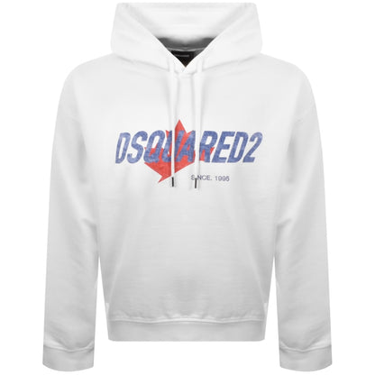 DSQUARED2 Logo Hoodie White