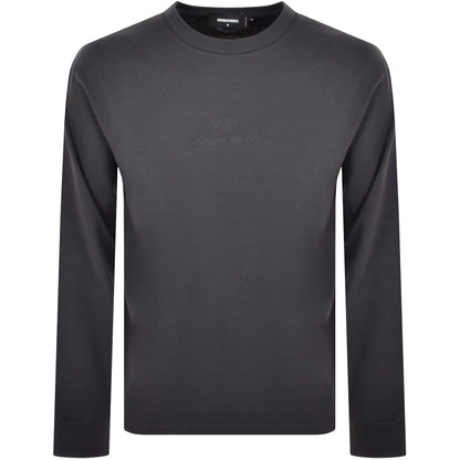 DSQUARED2 Logo Long Sleeve T Shirt Grey