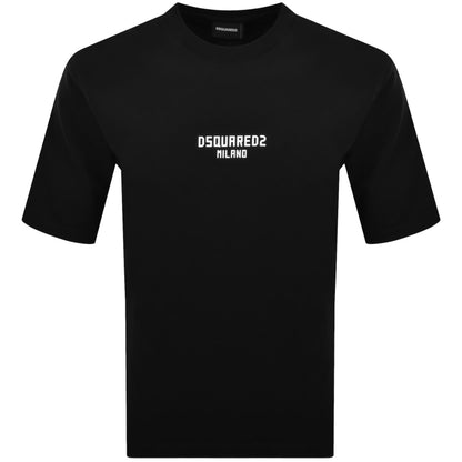 DSQUARED2 Logo Print Loose Fit T Shirt Black