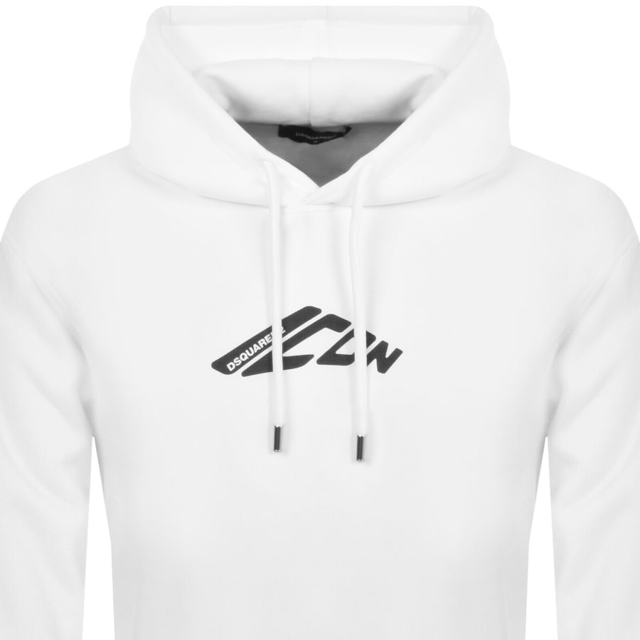 DSQUARED2 Logo Pullover Hoodie White