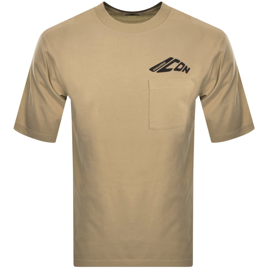 DSQUARED2 Loose Fit Pocket T Shirt Brown