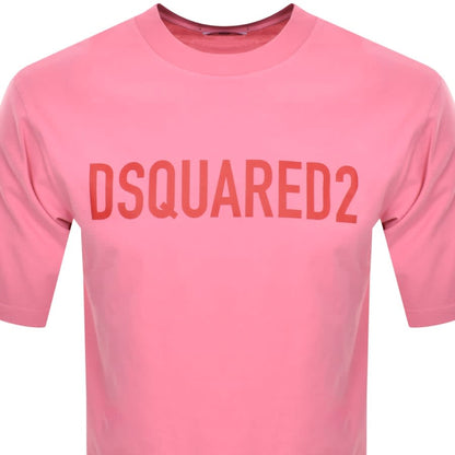 DSQUARED2 Loose Fit T Shirt Pink