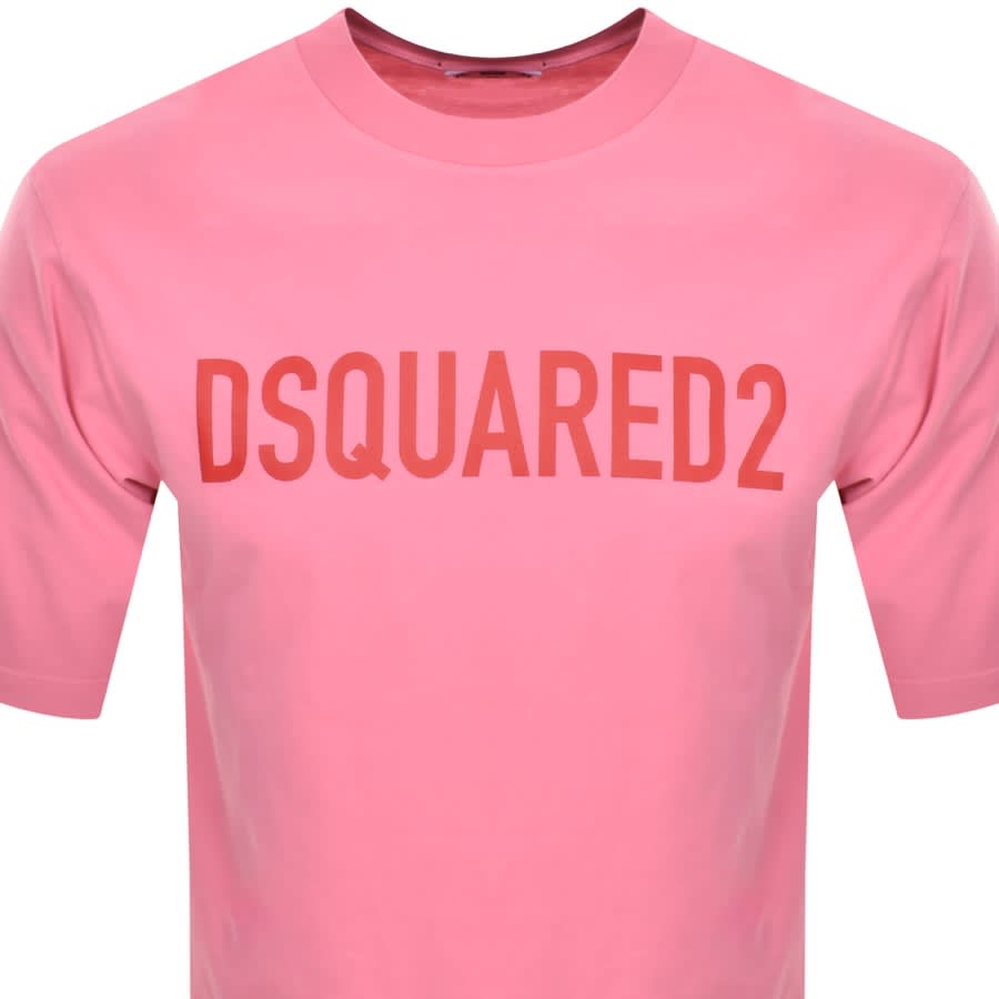 DSQUARED2 Loose Fit T Shirt Pink