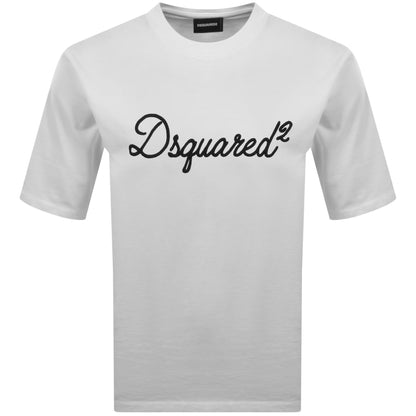 DSQUARED2 Signature Loose Fit T Shirt White