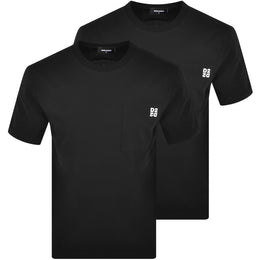 DSQUARED2 Twin Pack T Shirts Black