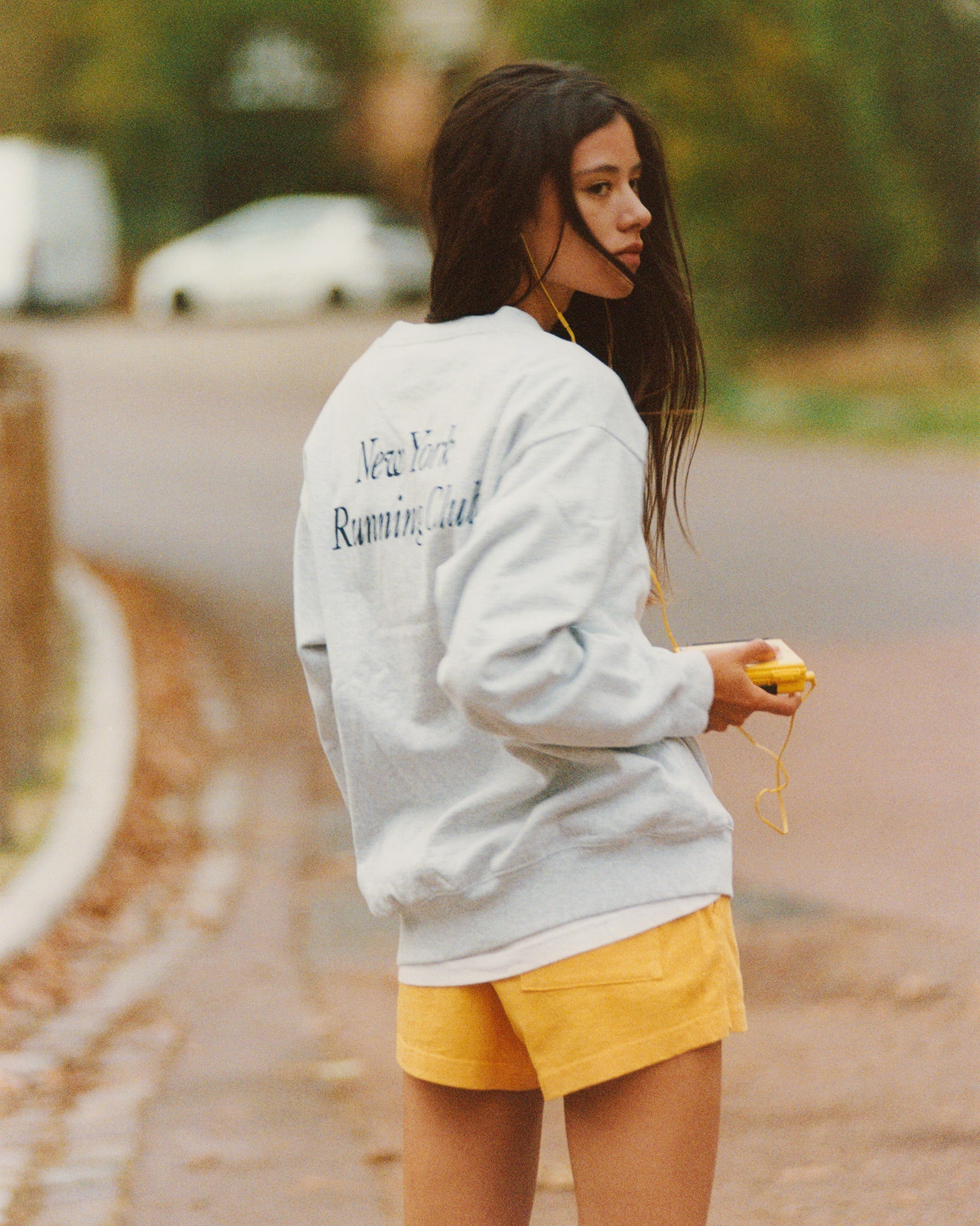 Run Club Crewneck - Heather Gray/Navy