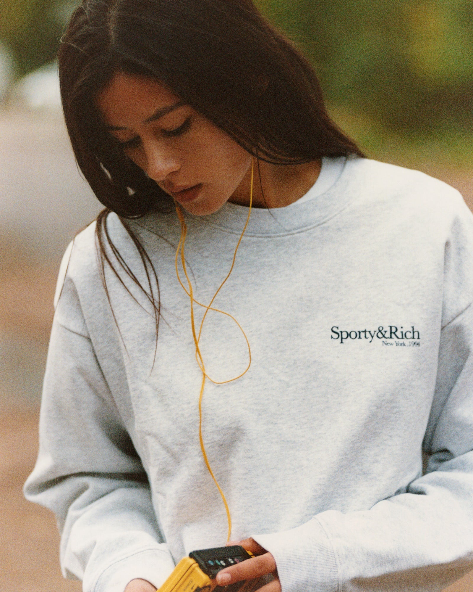 Run Club Crewneck - Heather Gray/Navy