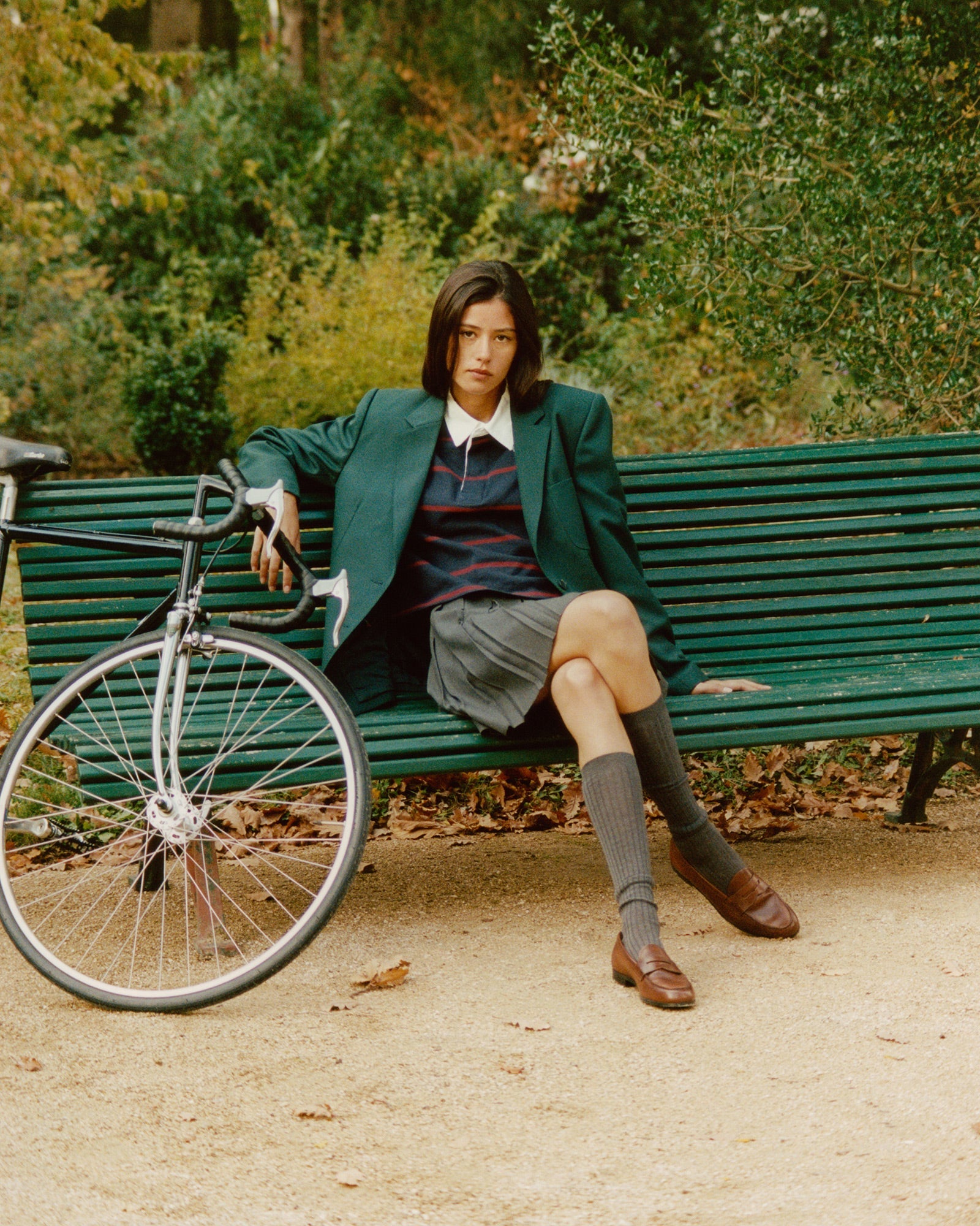 Serif Logo Rugby Polo - Navy/White/Merlot