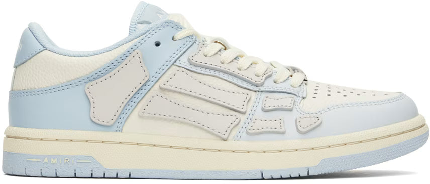 AMIRI Blue & White Two-Tone Skel Top Low Sneakers