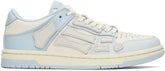 AMIRI Blue & White Two-Tone Skel Top Low Sneakers