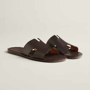 Hermès Oran Sandals – Dark Brown