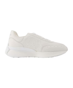 White Leather Man Sneakers Minimalist Design