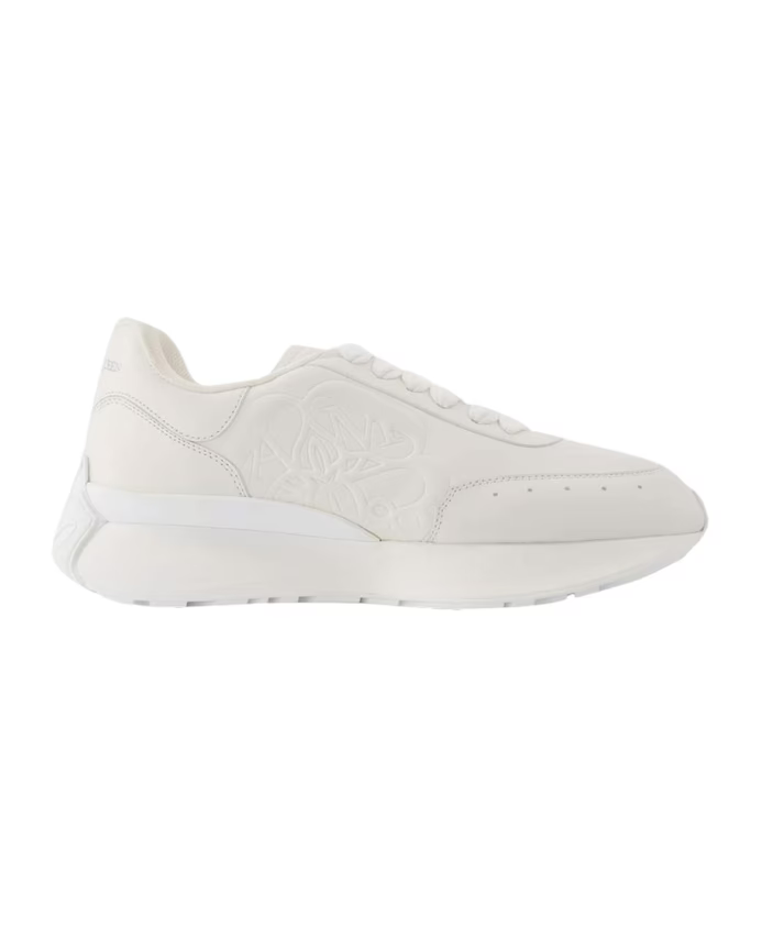 White Leather Man Sneakers Minimalist Design