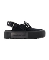 Mount Slick Sandals - Black/Silver Leather
