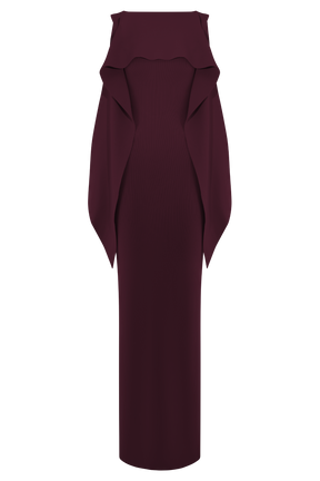 Darby Knit Scarf Maxi Dress - Merlot
