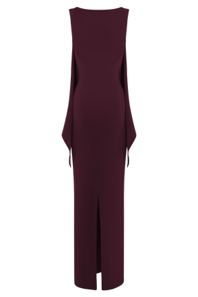 Darby Knit Scarf Maxi Dress - Merlot