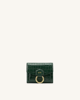 Stella Wallet - Dark Green Croc