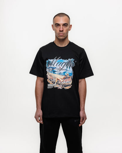 Magiri Dream Beach Printed T-Shirt in Black