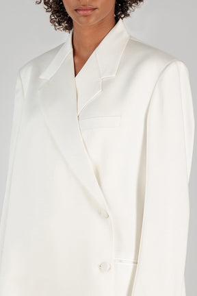 OVERSIZED SILK BLAZER DRESS