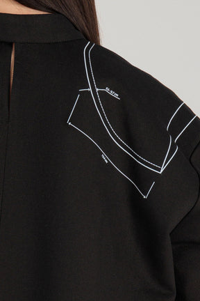 TWILL TEE W/ SHOULDER PAD PRINT
