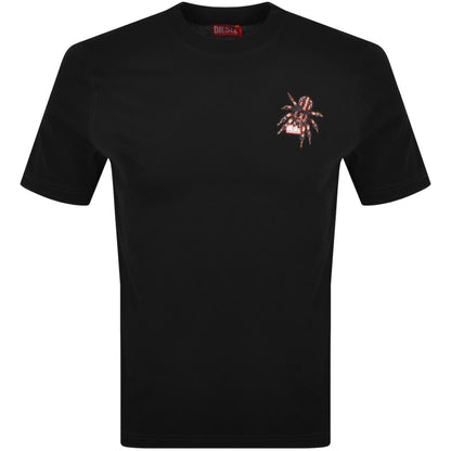 Diesel Spider Graphic T Shirt Black