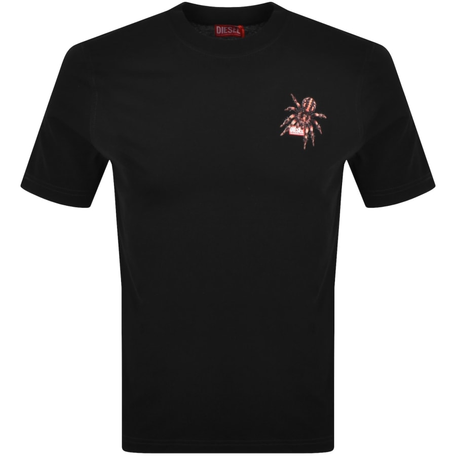 Diesel Spider Graphic T Shirt Black