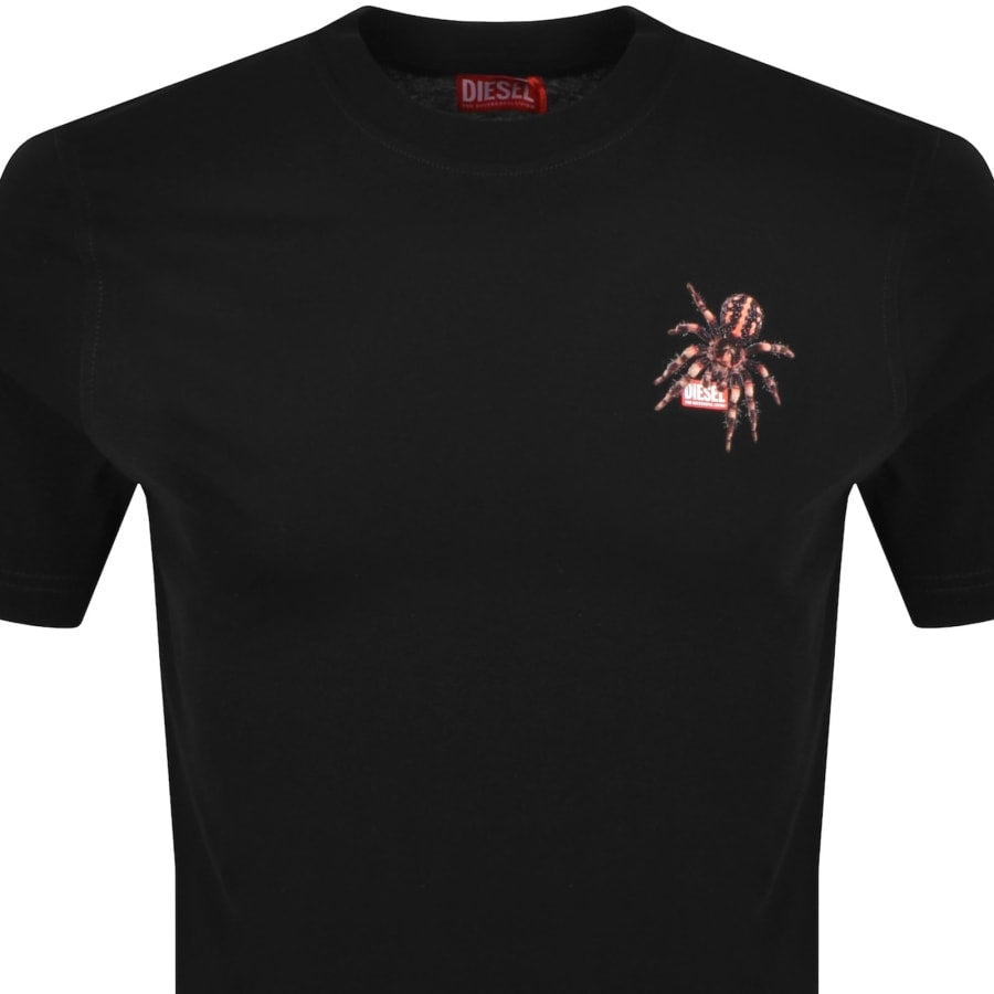 Diesel Spider Graphic T Shirt Black