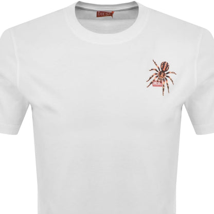 Diesel Spider Graphic T Shirt White