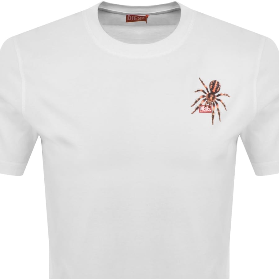 Diesel Spider Graphic T Shirt White