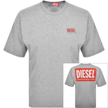 Diesel T Boxt Bisk T Shirt Grey