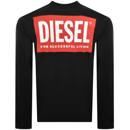 Diesel T Boxt Long Sleeve Bisk T Shirt Black
