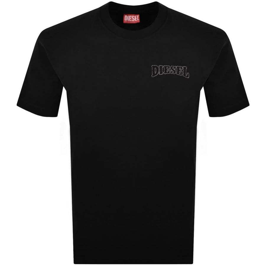 Diesel T Norm V16 T Shirt Black