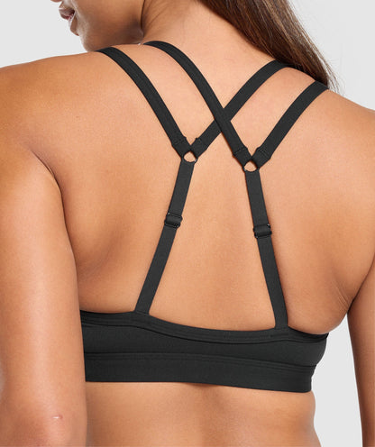 Gymshark Double Up Sports Bra - Black
