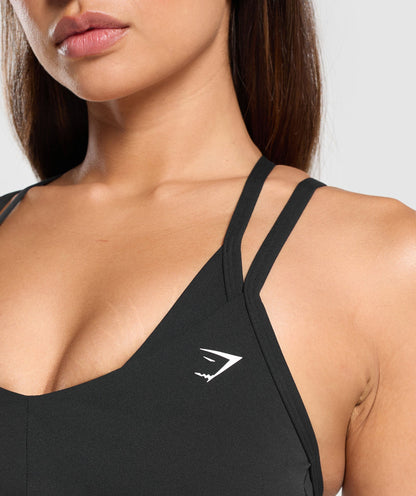 Gymshark Double Up Sports Bra - Black